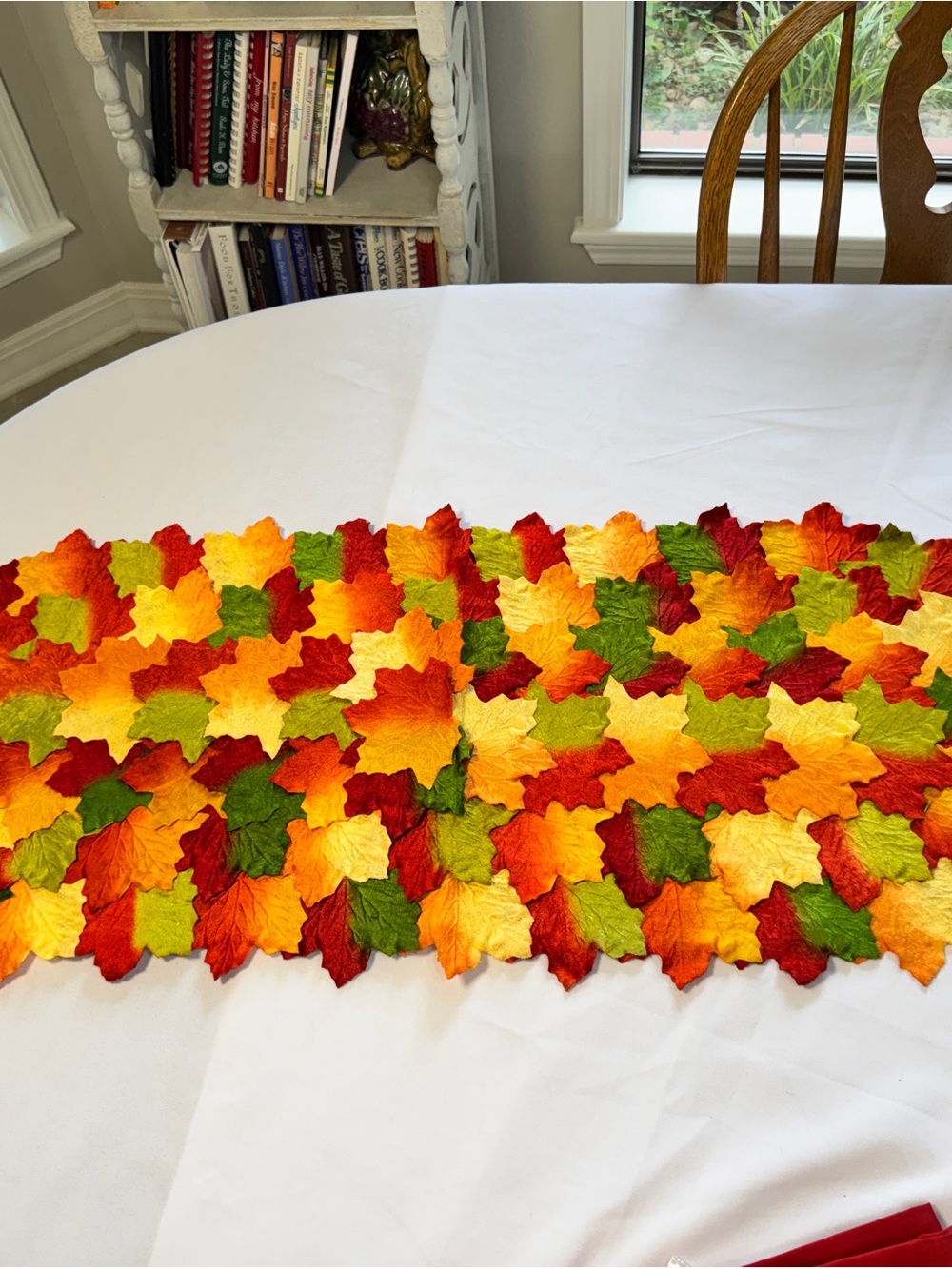 Autumn Fall LEAVES Table Runner Dining Thanksgiving Harvest Decor 36" Maple Leaf